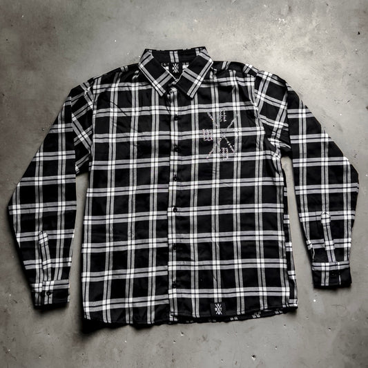 Rhinestone Flannel (Black)
