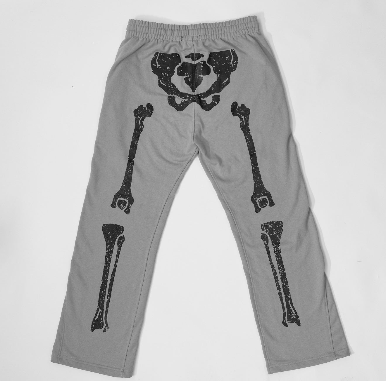 Skeleton flared sweatpants (gray)