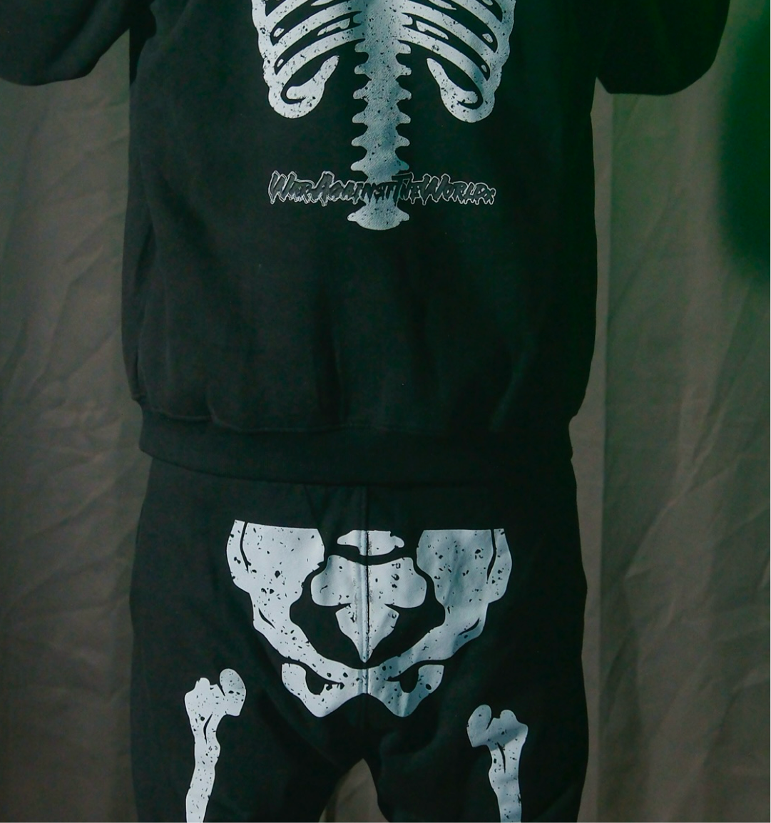 Skeleton flared sweatpants (black)