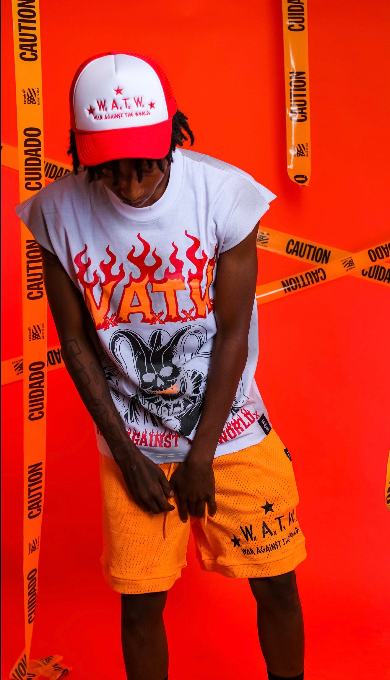 WATWx Twisted Clown Sleeveless Tee (White)