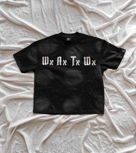 Men’s WxAxTxWx rhinestone Tee (Black)