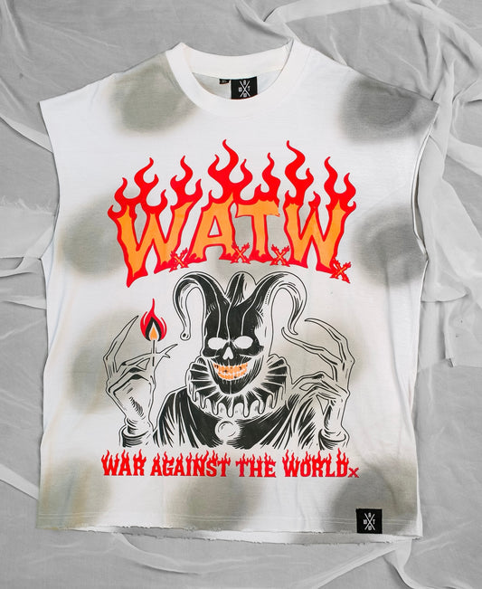 WATWx Twisted Clown Sleeveless Tee (White)