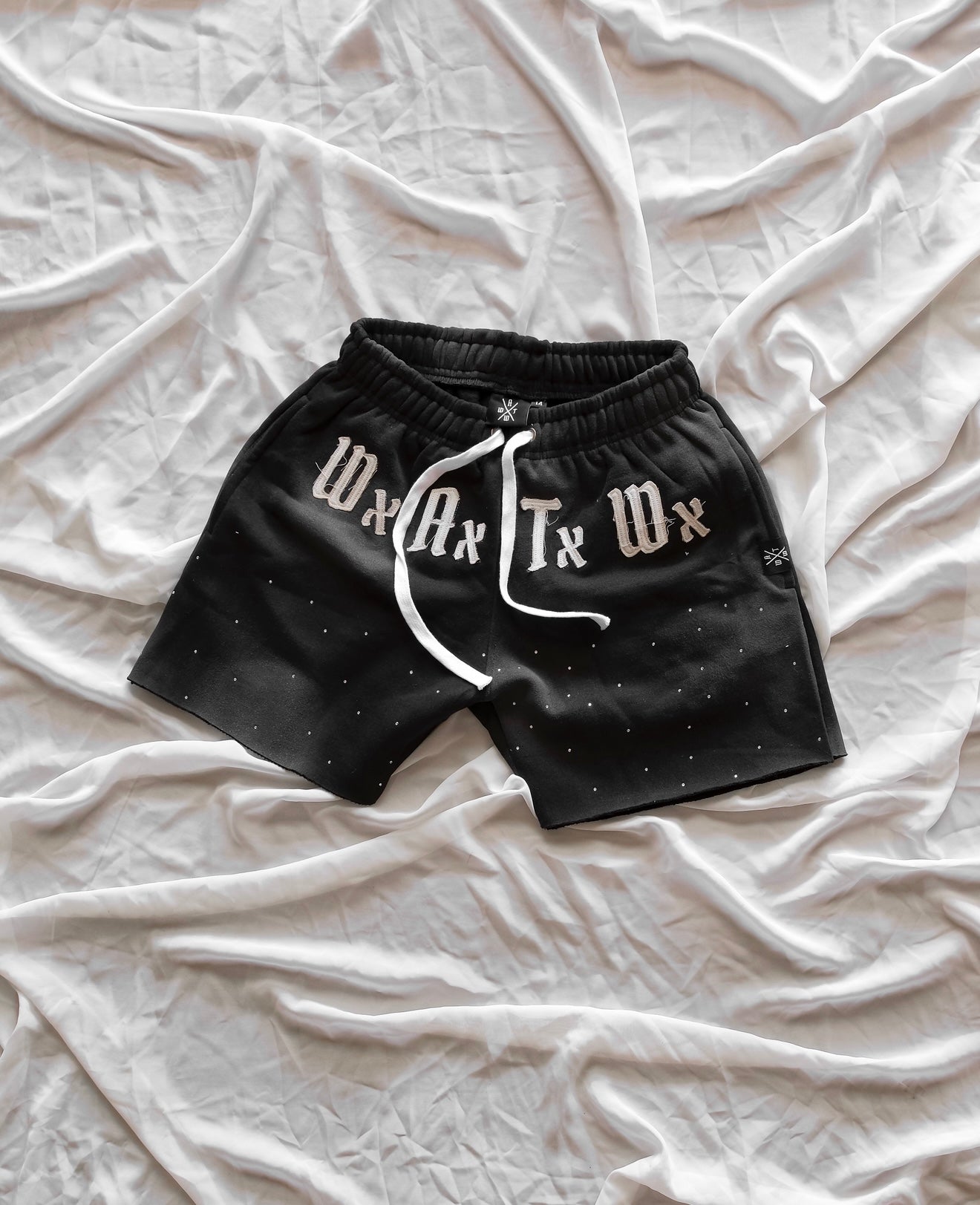 Women’s WxAxTxWx rhinestone Shorts (Black)