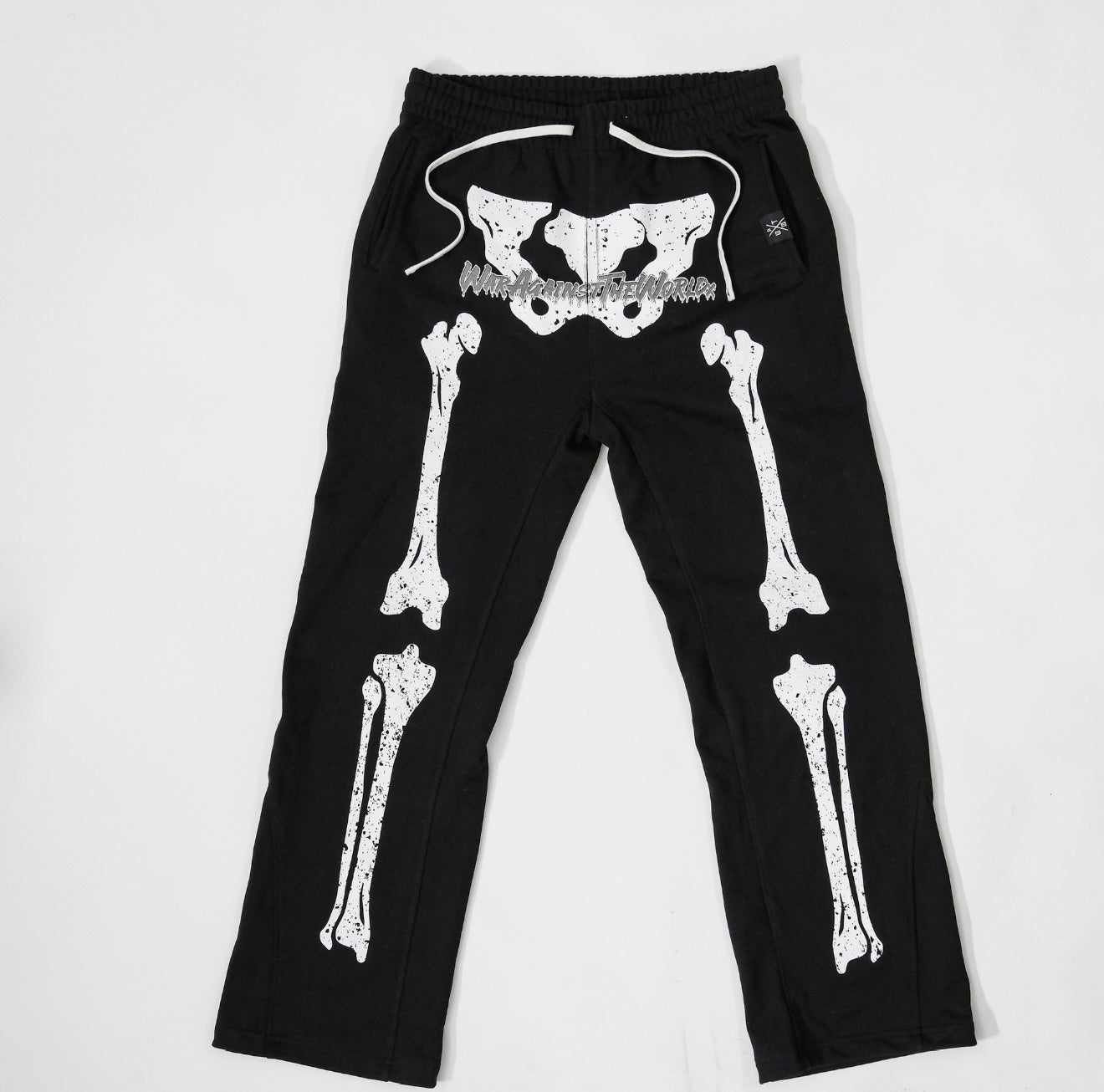 Skeleton flared sweatpants (black)